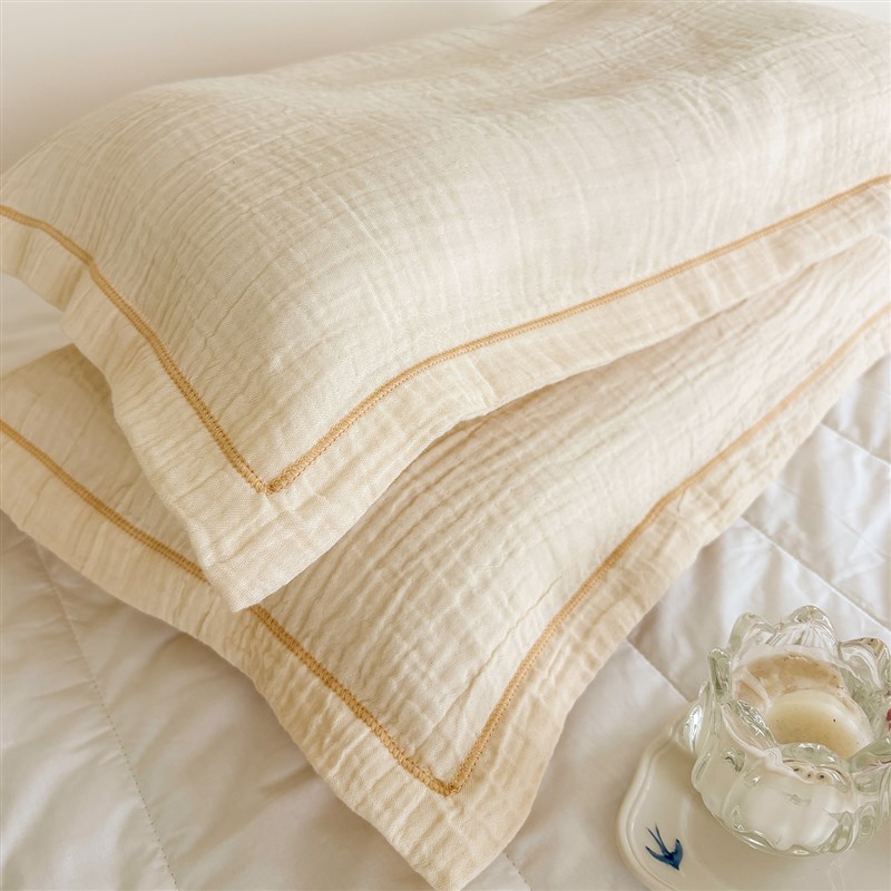 皱皱纱儿童枕套30x50婴儿枕头套50x80加大成人枕芯内胆套一对