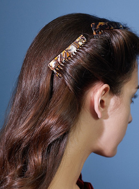 丹麦依慧达/EP刘海倒插梳头饰网红新款防滑发梳复古气质发卡