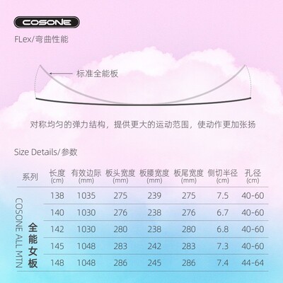 cosone滑雪板单板女全能板固定器全套装备新手滑雪板平花板男女款