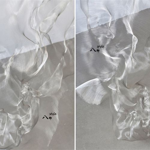 白灰可塑性钢丝网金属云雾网褶皱造型硬网纱布料婚庆材料背景面料