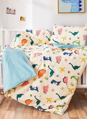 纯棉被套单件儿童120x110x140x150cm婴儿床宝宝卡通小被罩A类60支