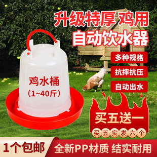 小鸡喝水饮水器鸡水槽水桶喝水器饮水器壶自动喂水器养鸡设备用品