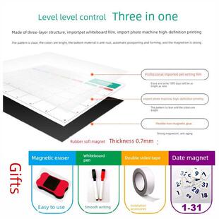 月计画表墙贴可擦软白板月份行事历计画任务板可擦写工作进度表