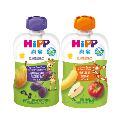 HiPP喜宝有机复合西梅水果泥苹果