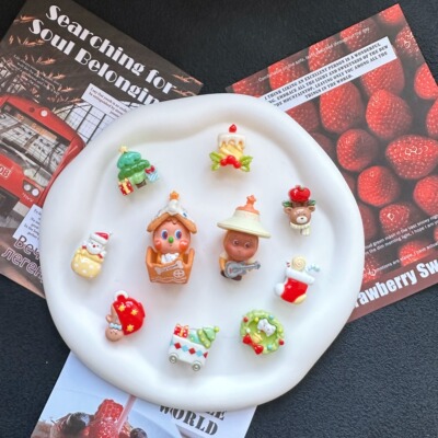 星星人鞋花圣诞鞋花洞洞鞋鞋花可拆卸装饰适配crocs智必星鞋扣