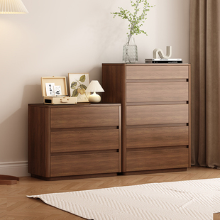 希木森斗柜新中式 实木框架卧室五斗柜触屏语音控制灯六斗八斗柜