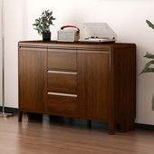 希木森新中式 餐边柜复古实木新款 靠墙一体置物柜储物柜碗柜茶水柜