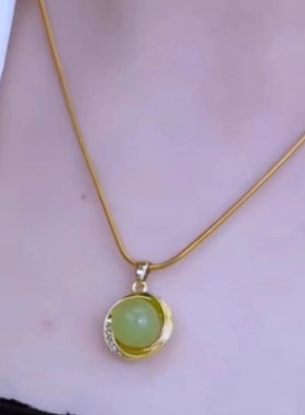 转运珠项链女中国风钛钢锁骨链