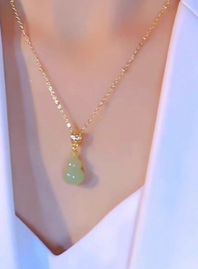 新中式福禄双全高级感钛钢项链