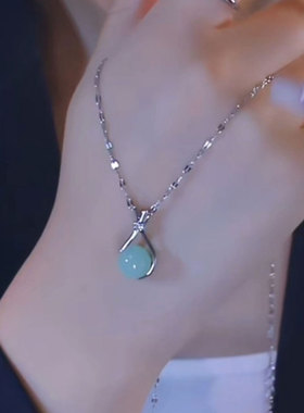 新中式银色福袋项链女高级轻奢