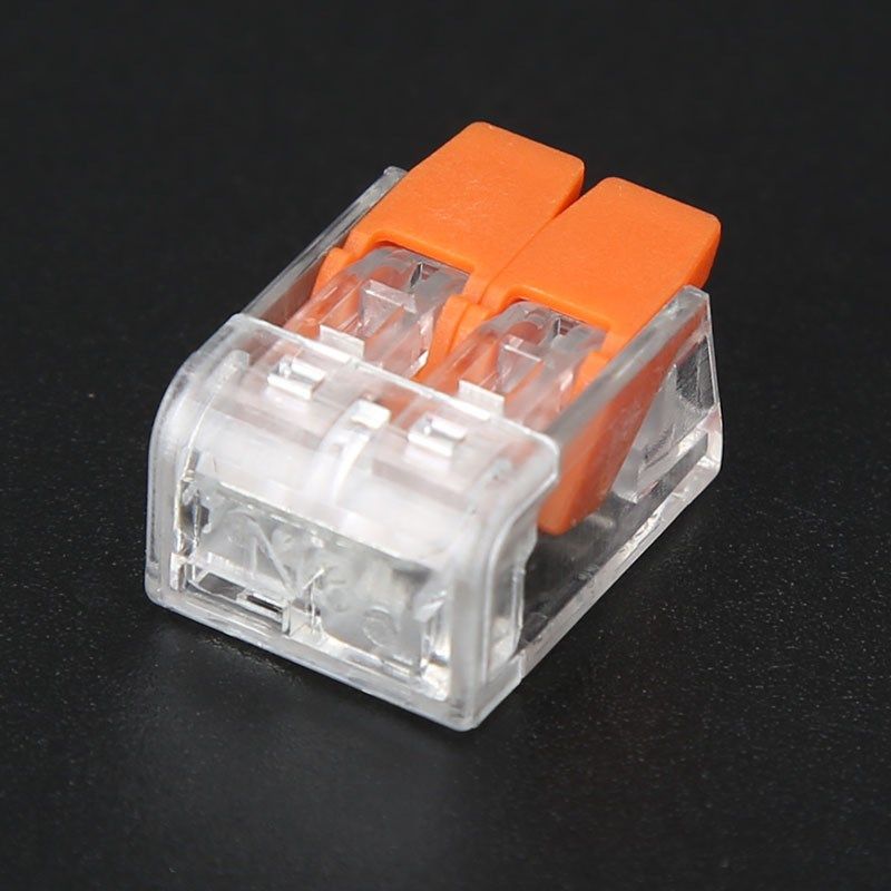 跨境盒装75只快速接线端子PCT413连接器3孔建筑接线柱橙紫铜并线