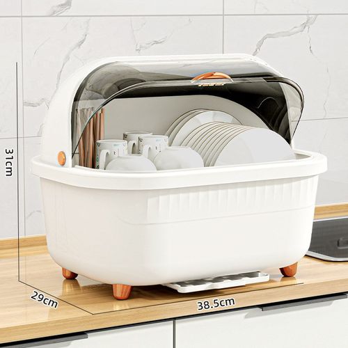 颜值高配防尘台面碗柜碗筷严选材质沥水碗架碗碟收纳盒厨房置物架