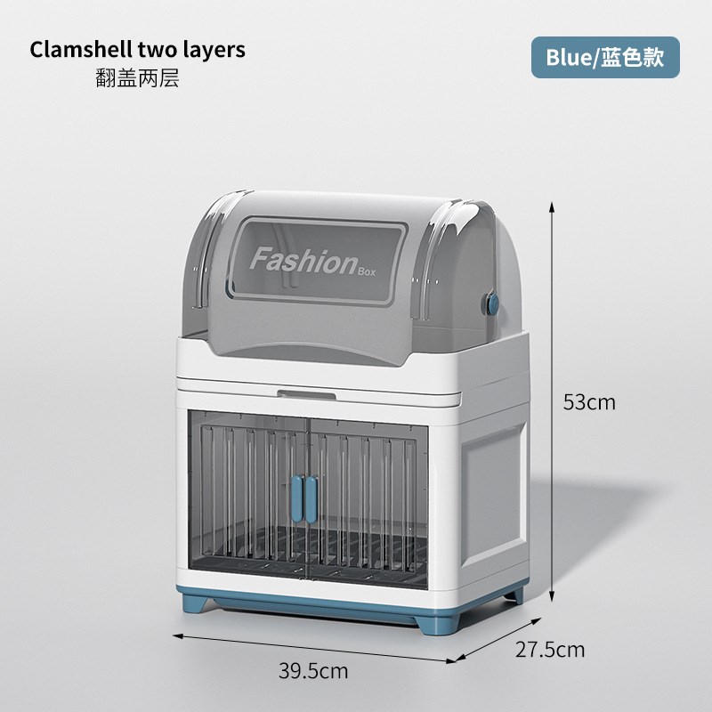 厨房碗架碗筷收纳盒带盖放餐具装碗箱碟盘沥水置物架塑料碗柜家用