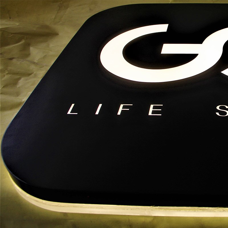 店铺门店装饰复古镂空灯箱户外广告牌  市灯箱 门头招牌背面发光