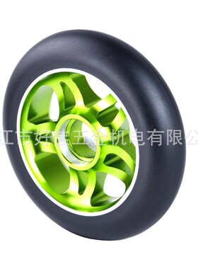 源头工厂直供100X24mm铝合金轮芯高弹聚氨酯(PU)极限滑板车脚轮