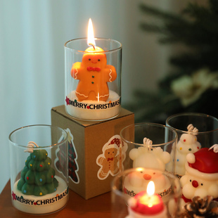 圣诞节氛围香薰蜡烛 节日送闺蜜送女友礼物 圣诞杯蜡香薰蜡烛摆件