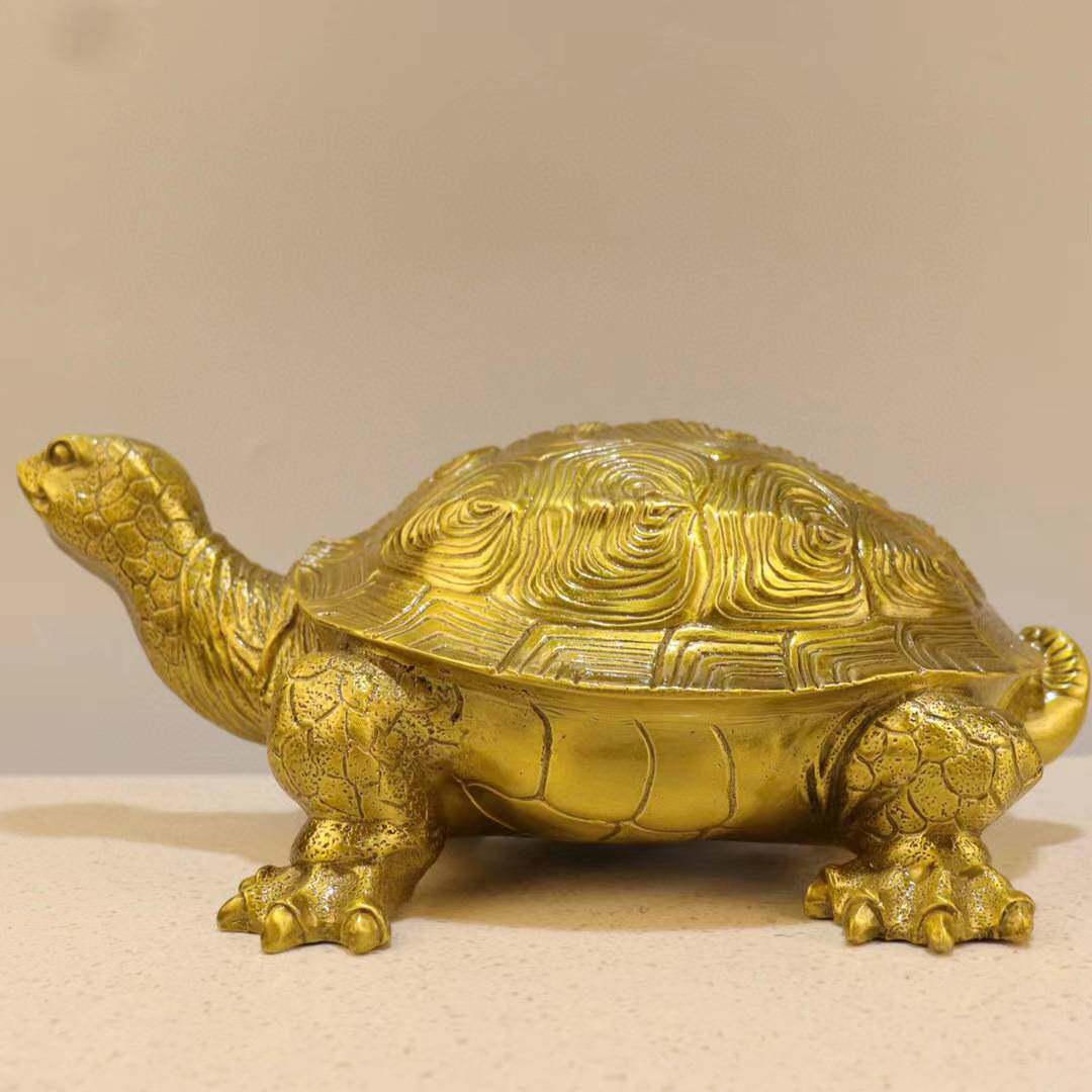 铜乌龟摆件黄铜千年龟百寿龟龙龟长辈生日贺寿礼品铜龟工艺品摆设