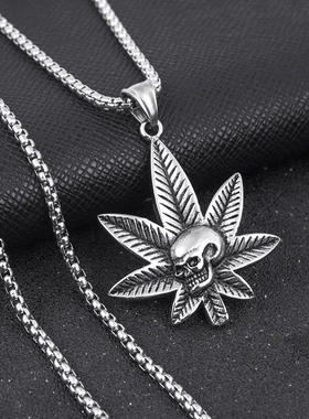 促销骷髅树叶眼睛几何项链钛钢复古吊坠饰品直销