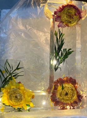 floral resin night light 花卉字母树脂夜灯家居装饰创意礼物新