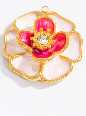 钛钢小饰品蜜蜂镶钻手链项链饰品配件不掉色吊坠单坠