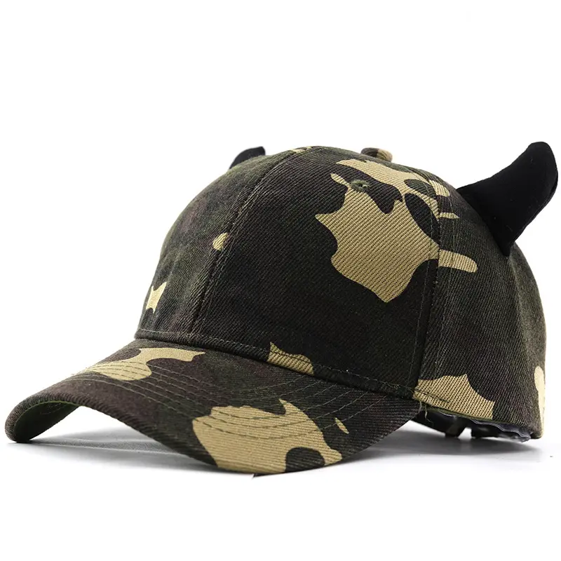 直销恶魔角可爱牛角鸭情侣街头嘻哈帽子