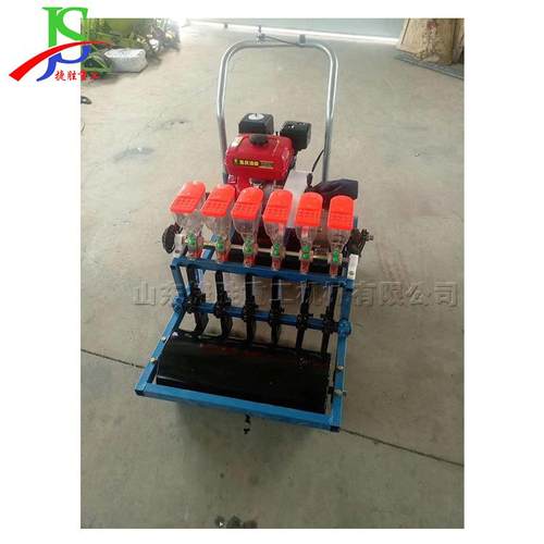 电动2行蔬菜播种机手推式白菜辣椒撒播机开沟播种覆土阵压机