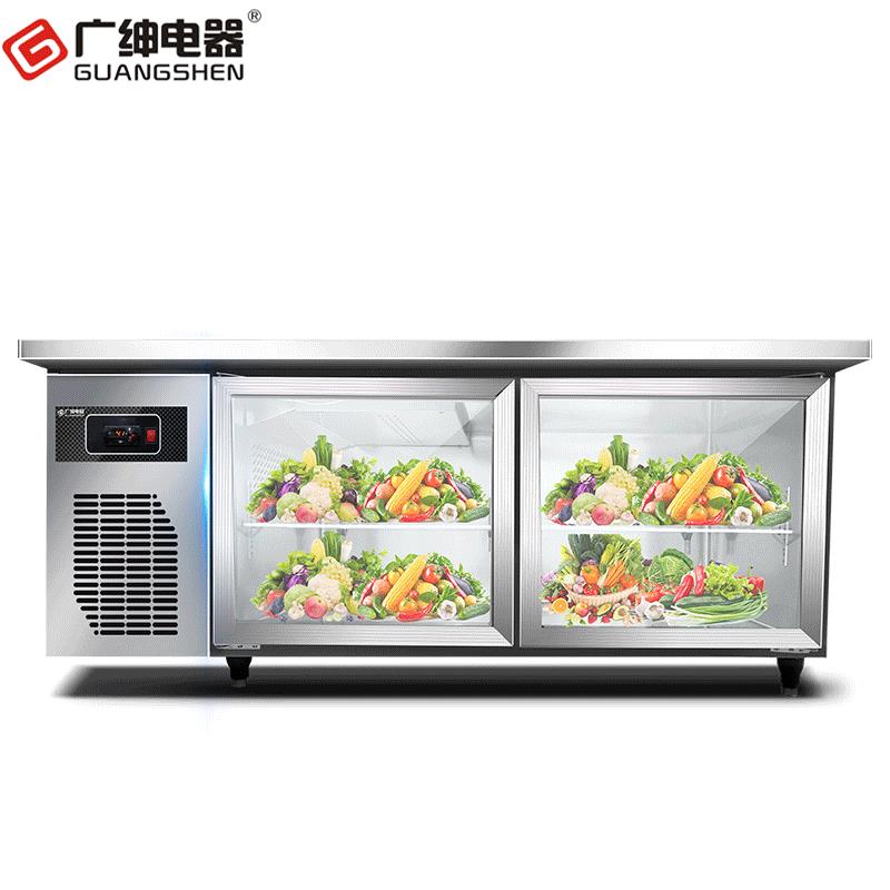 工作台商用冰柜展示柜1.51.8米冷藏冷冻双温保鲜柜大容量