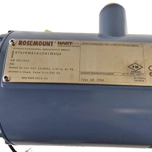 ROSEMOUNT  8732EMR1A1DA1M4Q4  电磁流量计变送器 90-250VAC