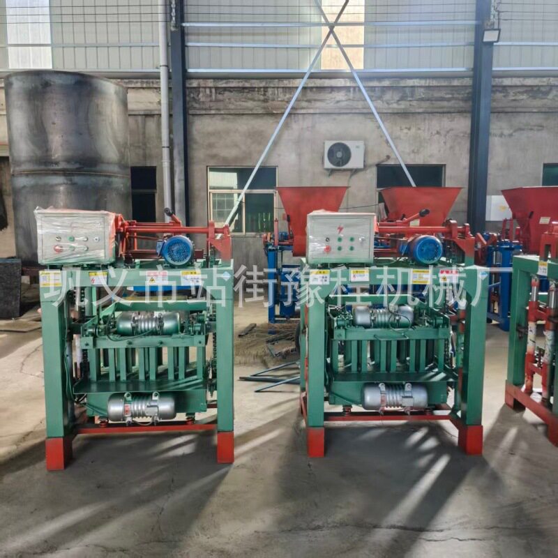 BrickMachine出口非洲混凝土水泥砌块砖机空心半自动制砖机生产线