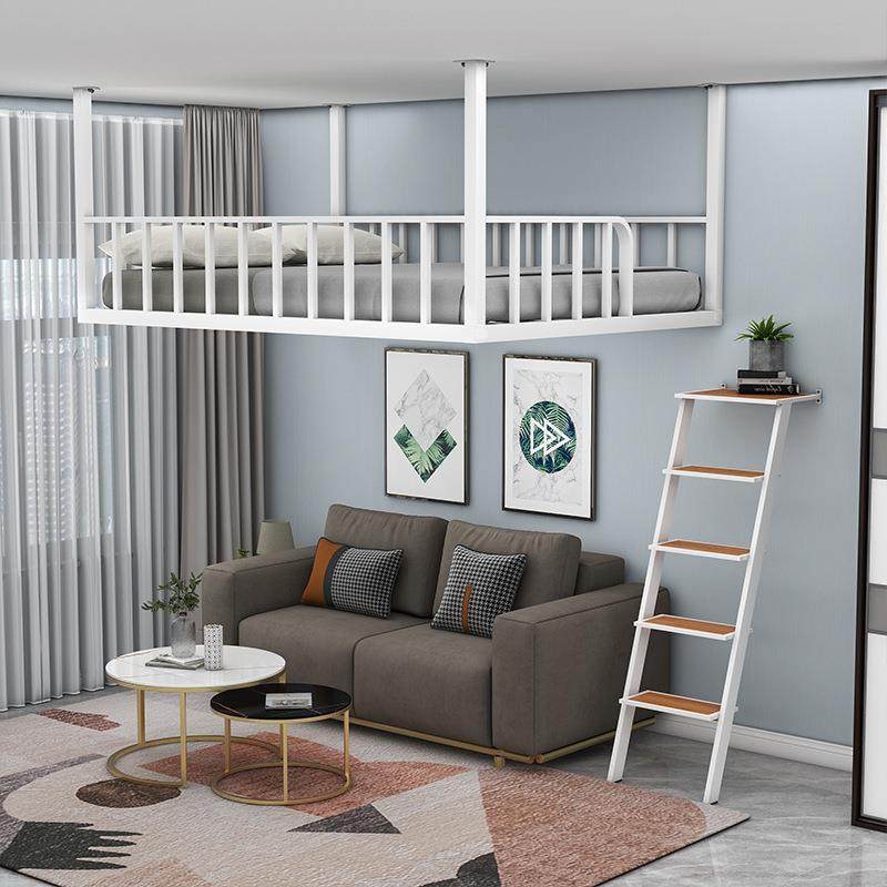 简约现代loft省空间铁艺吊床出租房高架床阁楼床公寓床宿舍上铺床,特色手工艺,其他特色工艺品,淘宝优惠券,粉丝福利购,淘宝优惠卷