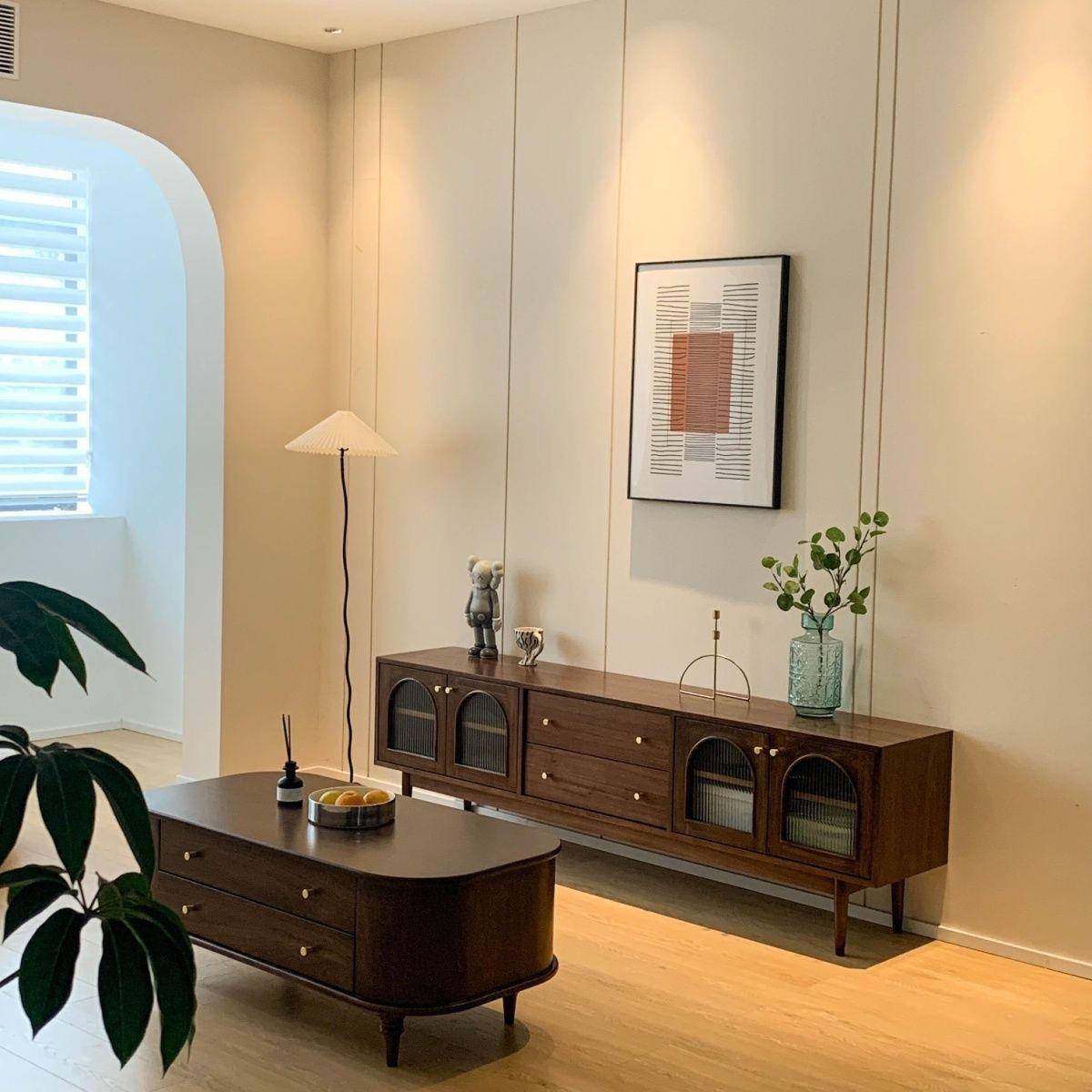 全实木茶几美式轻奢椭圆形小户型简约客厅抽屉收纳茶桌电视柜组合,特色手工艺,其他特色工艺品,淘宝优惠券,粉丝福利购,淘宝优惠卷