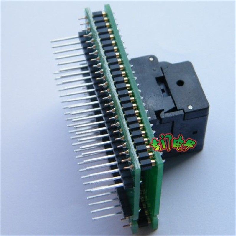 QFN48-0.4转DIP48翻盖弹片 烧录座 测试座 QFN-48 socket