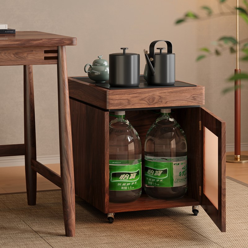 木小咖 叁森可移动茶桌阳台茶水边柜实木小茶台边几榻榻米小茶几