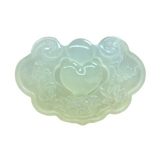 厂家岫玉如意锁吊坠宝宝锁挂件天然玉锁玉牌玉器小雕件小礼品