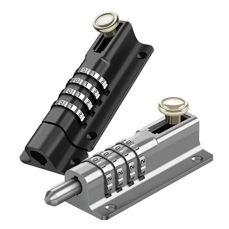 免打孔柜门锁密码抽屉锁家用防盗办公室锁扣更衣柜推拉门锁