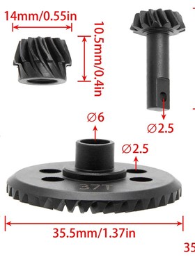 TRAXXAS Slash 4X4 1/10 福特 F-150前后波箱斜纹齿轮13-37T