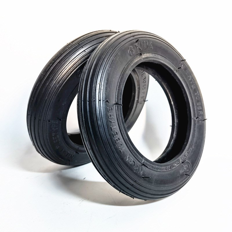 电动滑板车6寸轮胎6x1 1/4外胎前后6*1.25加厚内外胎防滑耐磨轮胎