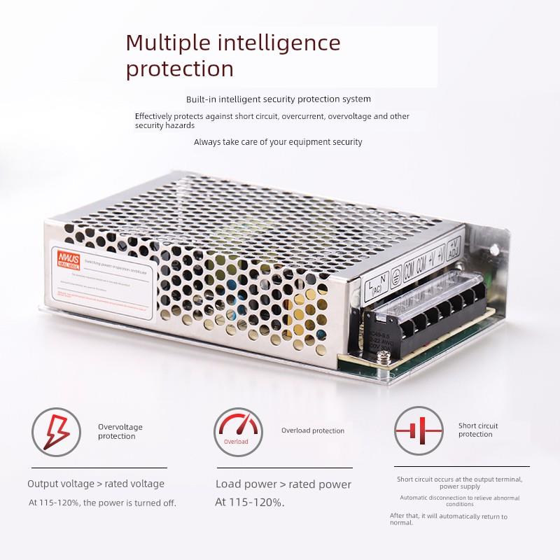 Ms小尺寸开关电源箱220到Dc12/24V工业变压器转换器100/250W适配