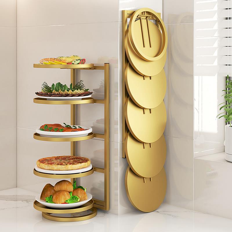 折叠备菜置物架厨房配菜壁挂多层配菜盘家用备餐多功能菜盘收纳架