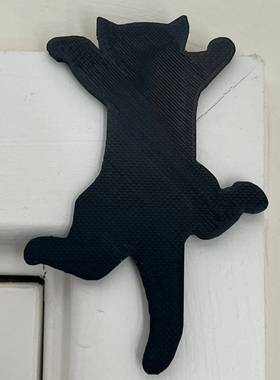 新款可爱门框装饰木质工艺品农庄悬挂黑猫剪影家居门上画框装饰