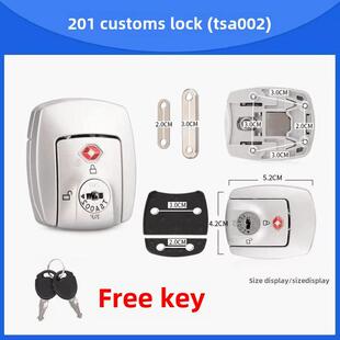Tsa002海关锁201铝制框架小车箱配件锁钥匙锁行李行李箱修理行李