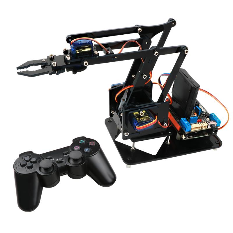 智能机器人小车4自由度无线控制meArm机械臂高硬度Scracth程式设