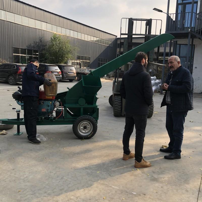 鼓式削片机 柴油移动木材粉碎机 园林树枝切片机 木头破碎机