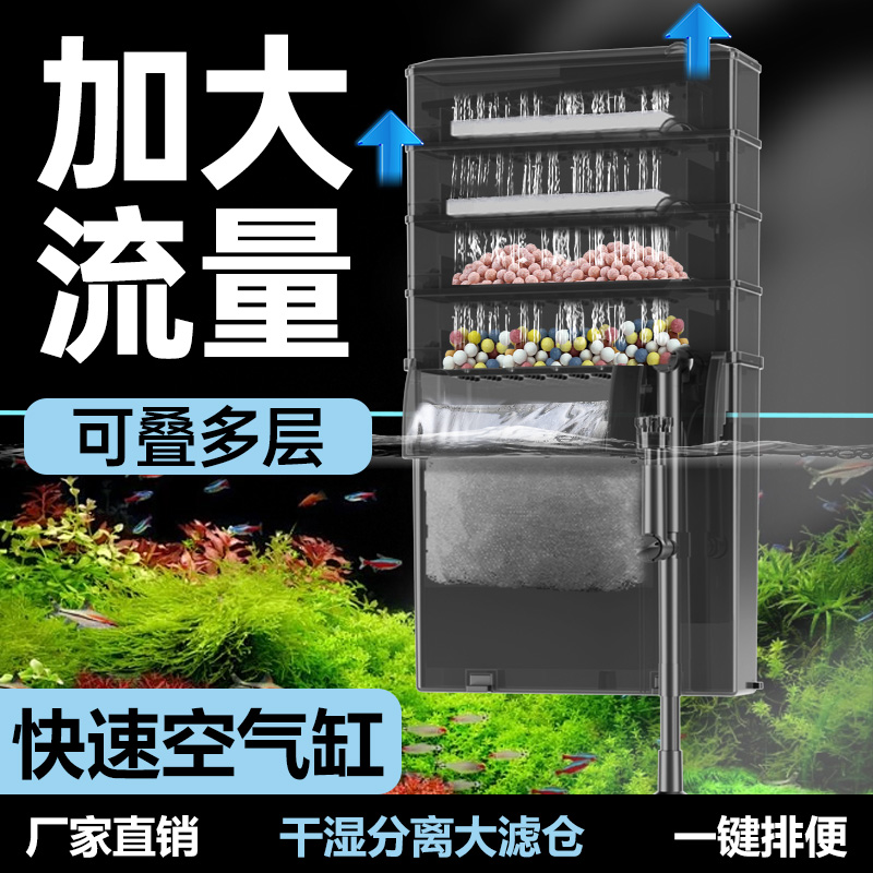 鱼缸小型过滤器周转箱滴流盒