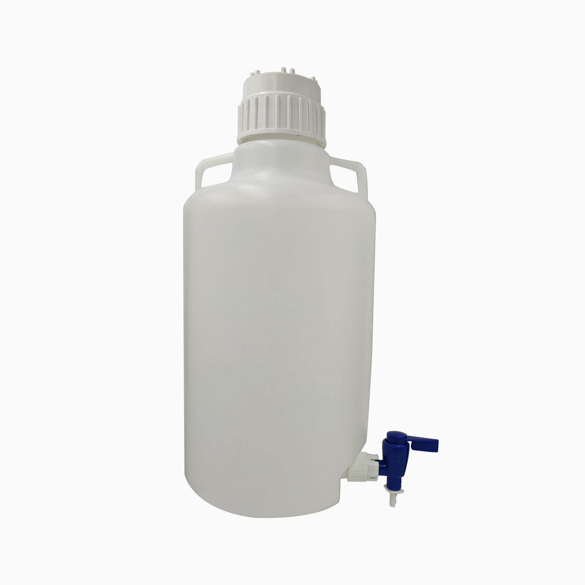 上海禾汽实力塑料放水桶下口瓶2-10L龙头瓶大口玻璃仪器