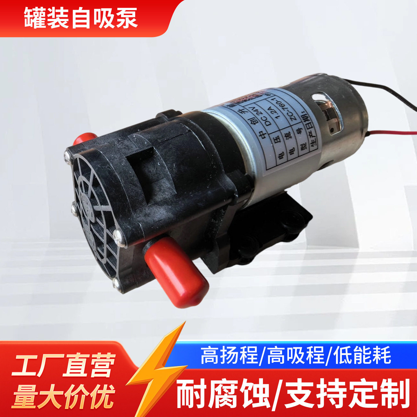 24v760-1耐腐增压水泵大流量齿轮泵耐高温蒸汽罐装机罐装自吸水泵