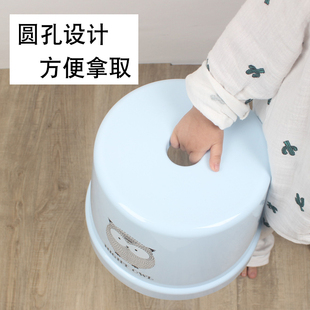 凳幼儿园儿童小圆凳矮凳 熟胶塑料凳子加厚家用浴室防滑成人换鞋