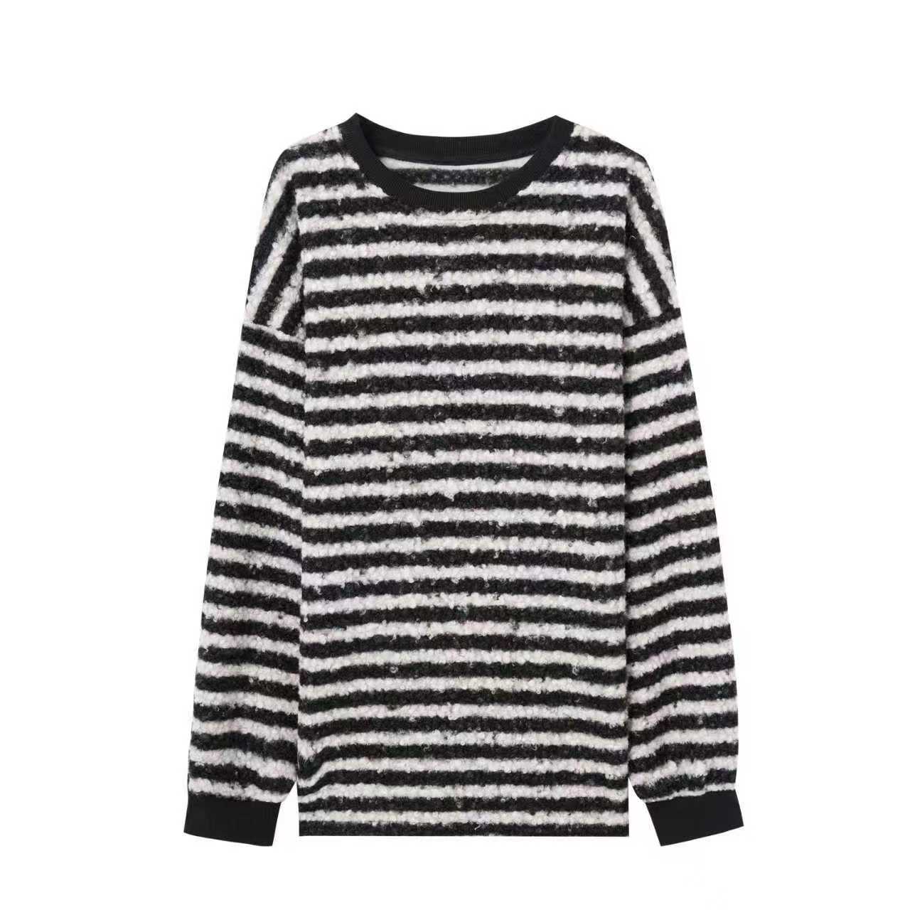 【玉米专享】慵懒风中长款加厚保暖圆领长袖上衣1880#