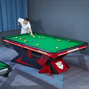 毒牙台桌球黑八成人标准型钢库球厅球房比赛中式台球桌家用成人独