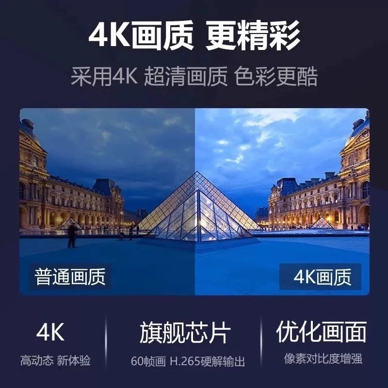 4k机顶盒网络电视永久免费超高清智能无广告农村直播影视投屏盒子